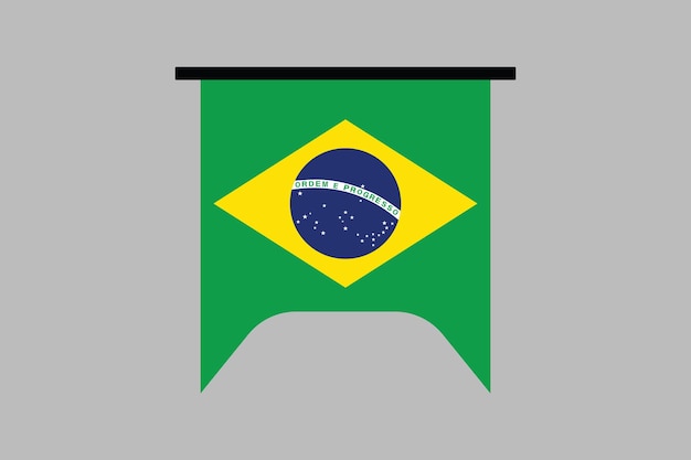Bandera de Brasil La bandera de Brasil Bandera nacional de Brasil Ilustración vectorial en formato EPS