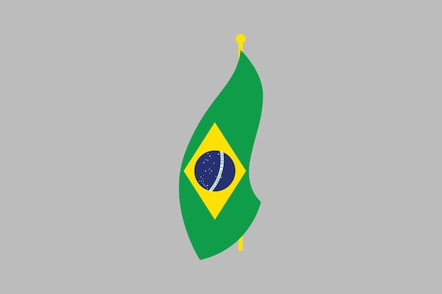 Bandera de Brasil La bandera de Brasil Bandera nacional de Brasil Ilustración vectorial en formato EPS