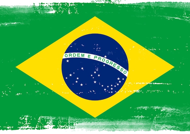 Bandera de brasil grunge