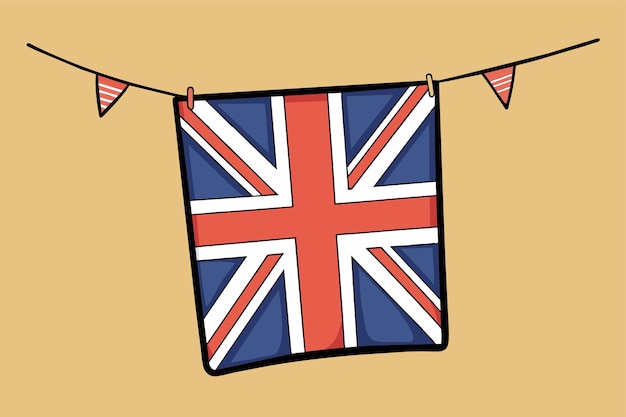 Vector una bandera con el británico en ella