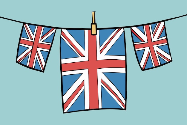 Una bandera con el británico en ella