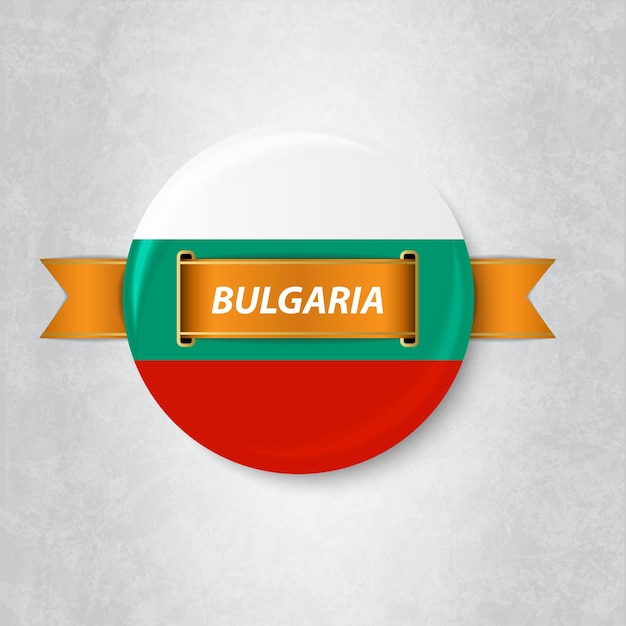 Bandera de Bulgaria en un círculo