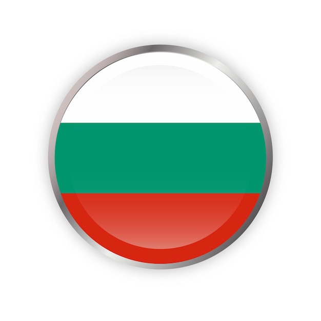 Bandera de Bulgaria en redondo