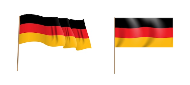 Bandera de la bundesrepublik deutschland ondeando