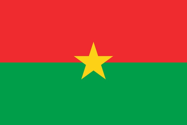 bandera de burkina faso bandera de la nación vector ilustración