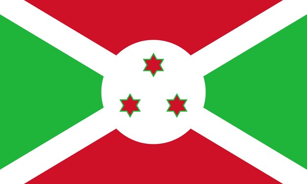 Vector bandera de burundi ilustración vectorial