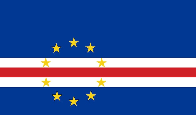 bandera de cabo verde bandera de la nación vector ilustración