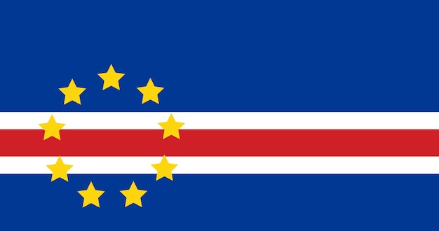 Bandera de cabo verde en vector