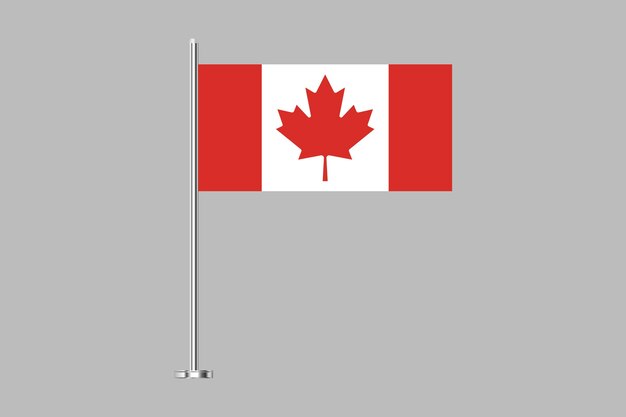 Vector bandera de canadá la bandera de canadá bandera nacional de canadá ilustración vectorial de la bandera de canadá