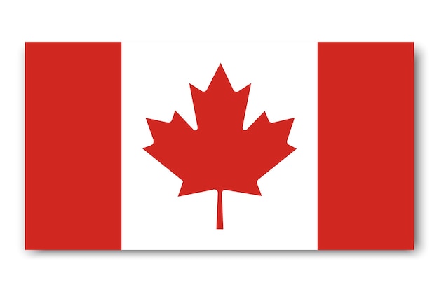 Bandera canadiense icono vectorial de la hoja de arce roja una imagen exacta del símbolo de la insignia patriótica de canadá toronto