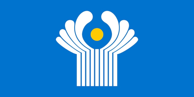 Vector bandera de la ceicommonwealth de estados independientes ilustración vectorial