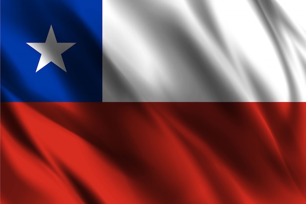 Vector bandera de chile ondeando antecedentes