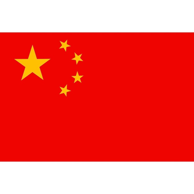 bandera de China con cinco estrellas en un fondo rojo