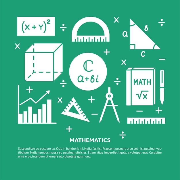 Vector bandera de ciencia matemática