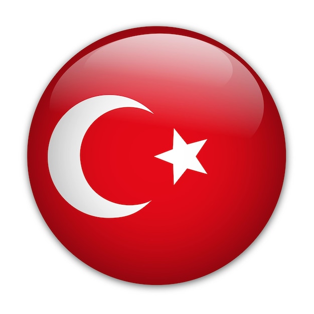 Vector bandera del círculo de turquía