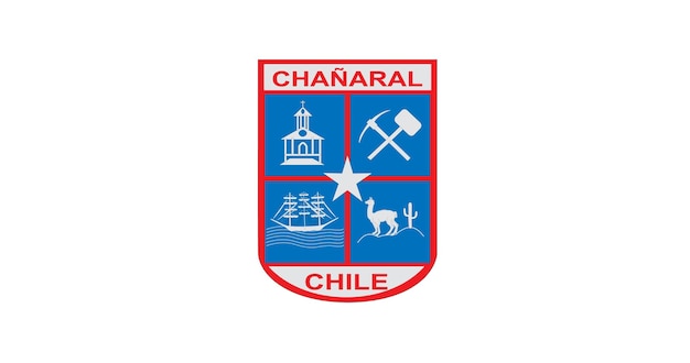 Bandera de la ciudad de Chanaral en Chile imagen vectorial