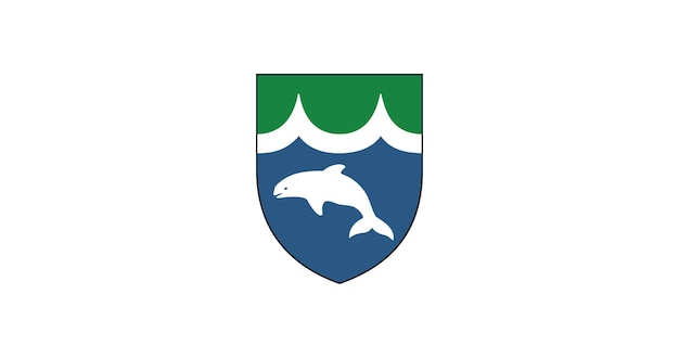 Bandera de la ciudad de Middelfart en Dinamarca imagen vectorial