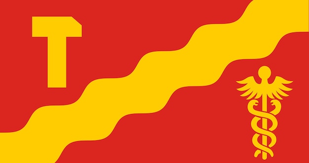 Vector bandera de la ciudad de tampere en finlandia imagen vectorial