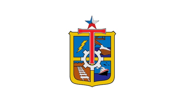 Bandera de la ciudad de Tocopilla en Chile imagen vectorial