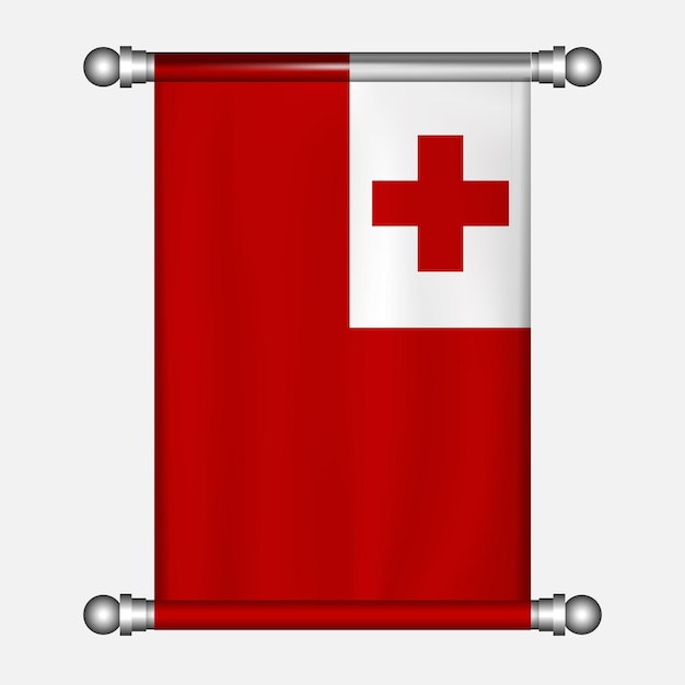 Bandera colgante realista del banderín de TONGA