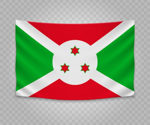 Bandera colgante realista de burundi