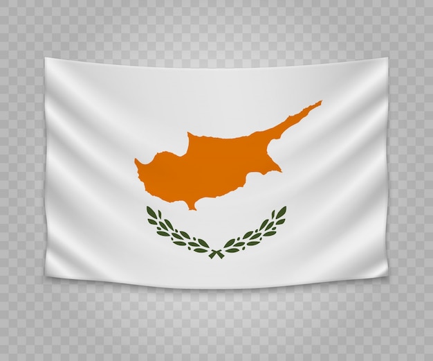 Bandera colgante realista de chipre