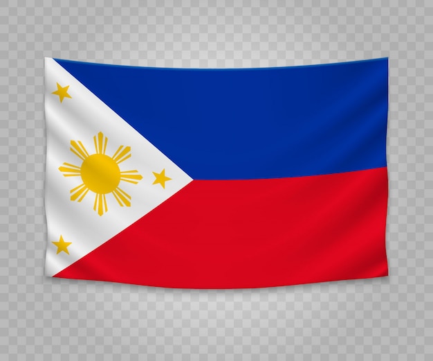 Bandera colgante realista de filipinas