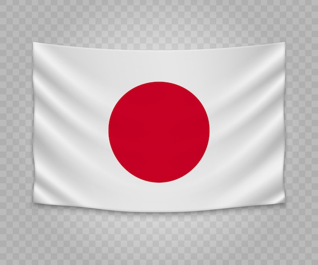 Bandera colgante realista de Japón