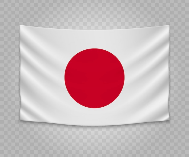 Bandera colgante realista de japón