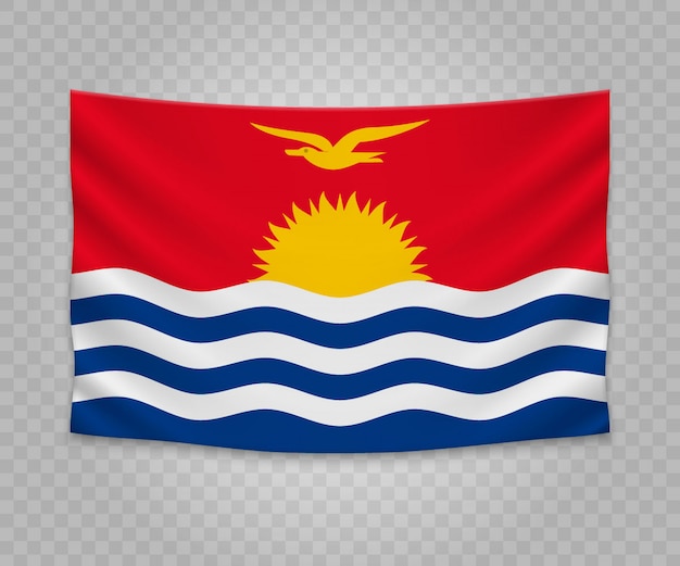 Bandera colgante realista de Kiribati