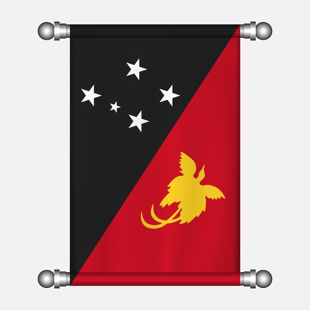 Bandera colgante realista de Papúa Nueva Guinea banderín
