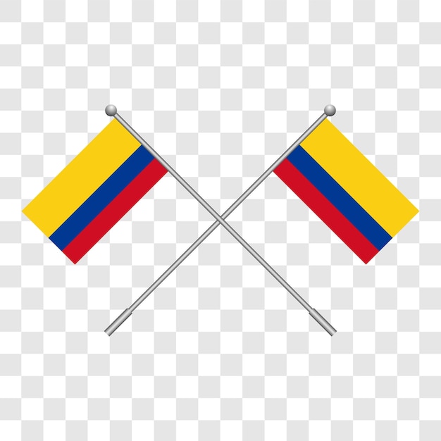 Bandera de Colombia elemento de clip art diseño gráfico ilustración vectorial