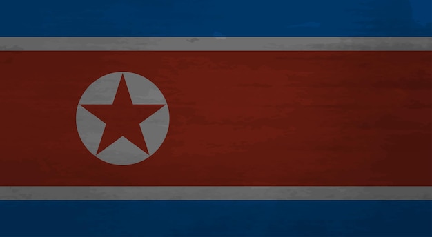 Bandera de corea del norte país signo nacional historia patriótico vector arte abstracto inusual ilustración de moda