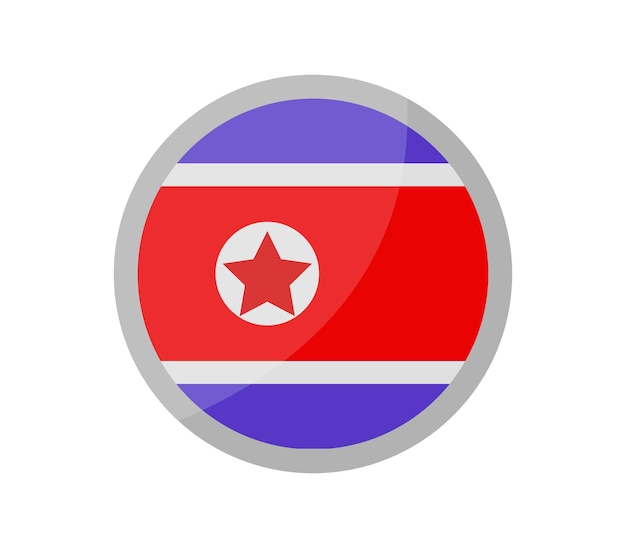 Vector bandera de corea del norte