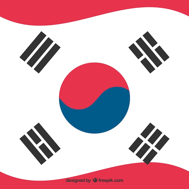 Vector bandera de corea del sur