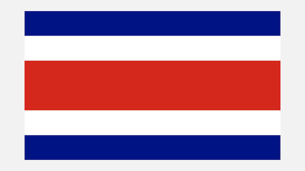 Vector bandera de costa rica con el color original