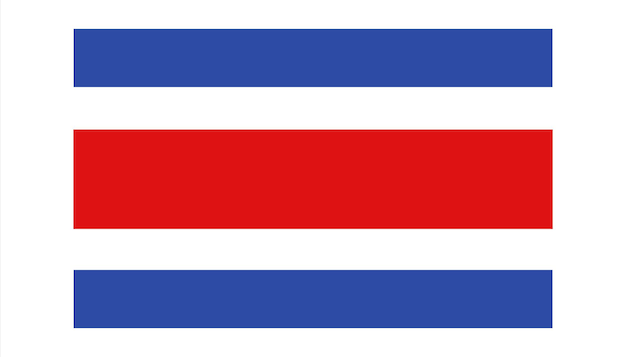 La bandera de Costa Rica
