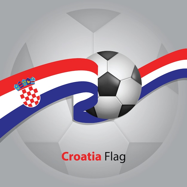 Bandera de Croacia con bola