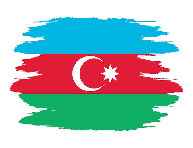 Vector bandera dañada azerbaiyán bandera de azerbaiyán con textura grunge día de la independencia bandera del estado de azerbaiján