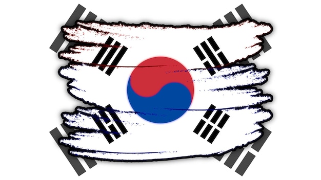 Vector bandera del día de la independencia de corea del sur