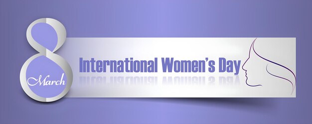 Vector bandera del día internacional de la mujer.