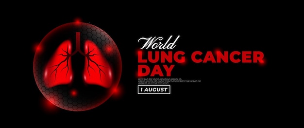 Bandera del día mundial del cáncer de pulmón
