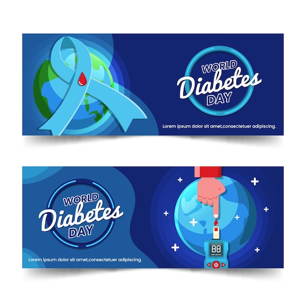 Bandera del día mundial de la diabetes