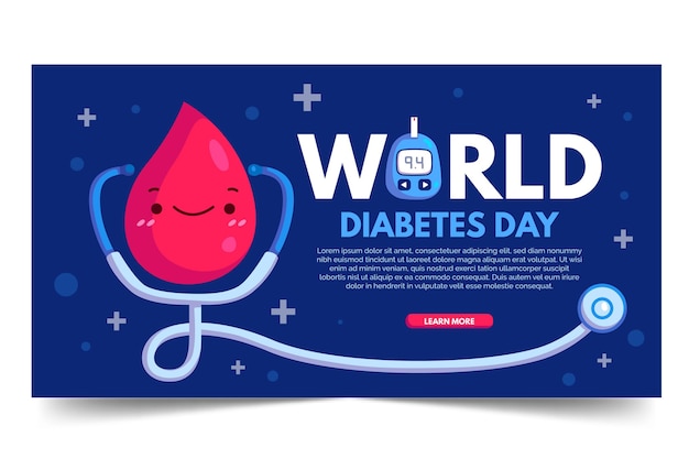 Bandera del día mundial de la diabetes