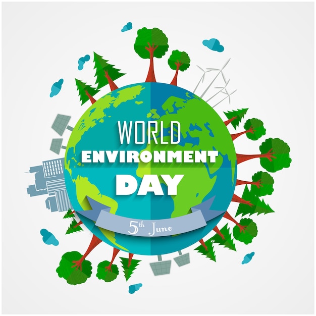 Bandera del Día Mundial del Medio Ambiente