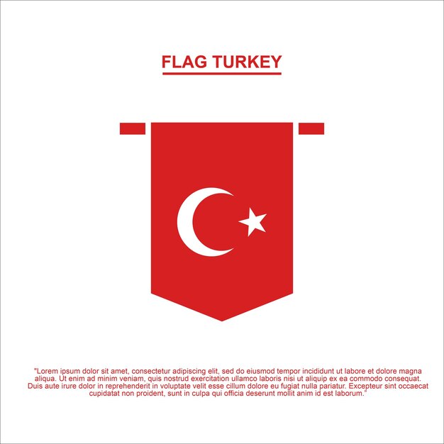 Vector bandera diseño plano turquía 1