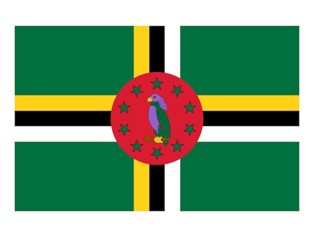 Vector bandera de dominica bandera oficial del país icono de la bandera mundial icono de la bandera internacional