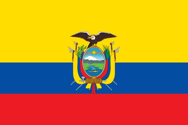bandera de ecuador bandera de la nación vector ilustración