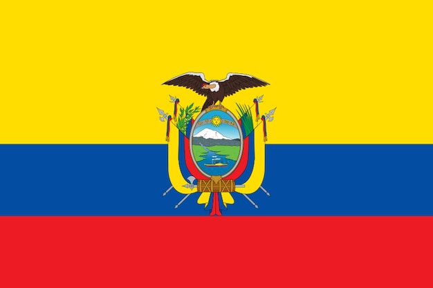 Vector bandera de ecuador bandera de la nación vector ilustración