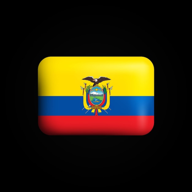 Bandera de ecuador icono 3d bandera nacional de ecuador